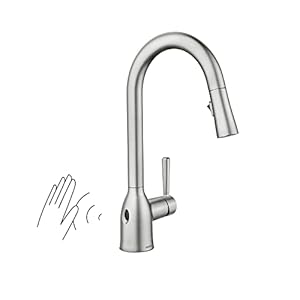 Moen 87233EWSRS Adler Single-Handle High Arc Pulldown Kitchen Faucet, Spot Resist Stainless | Amazon price tracker / tracking, Amazon price history charts, Amazon price watches, Amazon price drop alerts