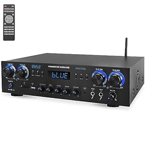 Pyle Bluetooth Home Audio Theater Amplifier Stereo Receiver 4 Channel 800 Watt Sound System w/MP3, USB, SD, AUX, RCA, FM,MIC, Headphone, Reverb Delay, LED Vol, for Home/Studio/Theater Speakers | Amazon price tracker / tracking, Amazon price history charts, Amazon price watches, Amazon price drop alerts