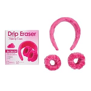 The Original Makeup Eraser Drip Eraser, Absorbent Headband and Wristbands, Collect Water During Face Washing, 3 Piece Spa Set, One Size Fits Most, Pink | Amazon price tracker / tracking, Amazon price history charts, Amazon price watches, Amazon price drop alerts