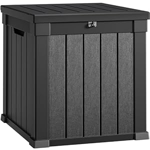 YITAHOME Deck Box, 51 Gallon Weather Resistant Outdoor Storage Container for Patio Cushions, Pool Supplies, Garden Tools, Lockable Lid and Side Handles, Black | Amazon price tracker / tracking, Amazon price history charts, Amazon price watches, Amazon price drop alerts