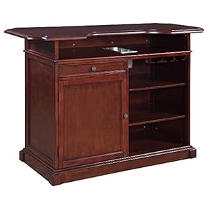 Hathaway Ridgeline 5-ft Home Bar Set w/Storage, Mahogany | Amazon price tracker / tracking, Amazon price history charts, Amazon price watches, Amazon price drop alerts