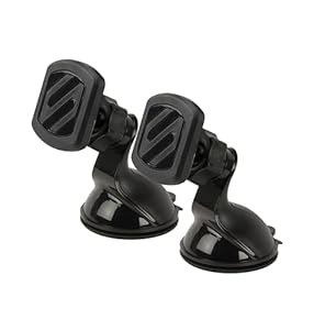 Scosche MAGWSM-2PXCES0 MagicMount Magnetic Suction Cup Phone Mount for Car Windshield/Dashboard, 360° Adjustable Magnet Head, Universal Phone Holder Compatible With iPhone, Samsung & More (Pack of 2) | Amazon price tracker / tracking, Amazon price history charts, Amazon price watches, Amazon price drop alerts