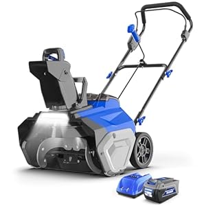 WILD BADGER POWER Cordless Snow Blower 40V 20" Electric, Brushless Battery Powered with LED Single Stage for Wet Snow and Heavy Snow, Blue | Amazon price tracker / tracking, Amazon price history charts, Amazon price watches, Amazon price drop alerts