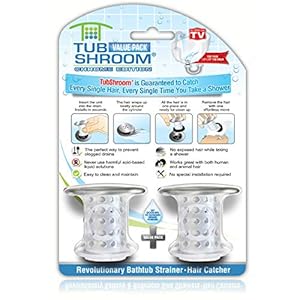 TubShroom Bathtub Drain Protector and Hair Catcher - 2 Pack, Chrome - Fits 1.5" - 1.75" Bathtub and Shower Drains | Amazon price tracker / tracking, Amazon price history charts, Amazon price watches, Amazon price drop alerts