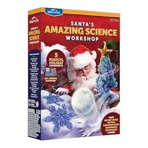 Blue Marble Santa's Christmas Science Workshop - Holiday STEM Kit for Kids with 5 Magical Experiments & 20 Bonus Activities, Educational Science Kit, for Kids Age 8 and Up | Amazon price tracker / tracking, Amazon price history charts, Amazon price watches, Amazon price drop alerts