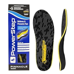 PowerStep Insoles, Pinnacle Work, Work Boot Arch Support, Insoles For Standing All Day, Arch Support Orthotic For Men, M6/W8 | Amazon price tracker / tracking, Amazon price history charts, Amazon price watches, Amazon price drop alerts