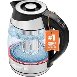 Chefman Electric Kettle with Temperature Control, 5 Presets LED Indicator Lights, Removable Tea Infuser, Glass Tea Kettle & Hot Water Boiler, 360° Swivel Base, BPA Free, Stainless Steel, 1.8 Liters | Amazon price tracker / tracking, Amazon price history charts, Amazon price watches, Amazon price drop alerts