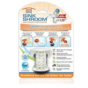 SinkShroom The Revolutionary Sink Drain Protector Hair Catcher/Strainer/Snare, White | Amazon price tracker / tracking, Amazon price history charts, Amazon price watches, Amazon price drop alerts