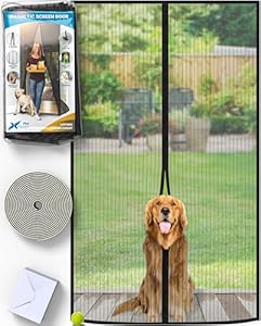 FLUX Magnetic Screen Door - Self-Sealing, Pet-Friendly, Keeps Bugs Out - Fits Doors Up To 38"x82", Door Screen Magnetic Closure, Hands-Free Patio Screen Door Mesh Partition | Amazon price tracker / tracking, Amazon price history charts, Amazon price watches, Amazon price drop alerts