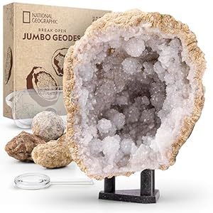 NATIONAL GEOGRAPHIC Break Open 5 Jumbo Geodes - Earth Science Kit with 5 Premium, Extra-Large Geodes with Crystals, Goggles & Display Stands, Science Gifts, Fun Stuff for Kids (Amazon Exclusive) | Amazon price tracker / tracking, Amazon price history charts, Amazon price watches, Amazon price drop alerts