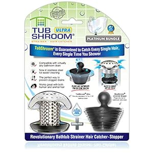 TubShroom Ultra Revolutionary Bath Tub Drain Protector Hair Catcher/Strainer/Snare, Stainless Steel, Stainless Combo | Amazon price tracker / tracking, Amazon price history charts, Amazon price watches, Amazon price drop alerts