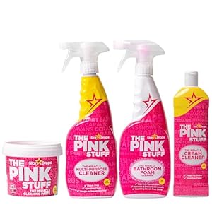 Stardrops - The Pink Stuff - Miracle Cleaning Ultimate Bundle – Paste, Multi-Purpose Spray, Bathroom Foam Spray, and Cream Cleaner – Ideal for Kitchens, Bathrooms, Outdoors, and More | Amazon price tracker / tracking, Amazon price history charts, Amazon price watches, Amazon price drop alerts